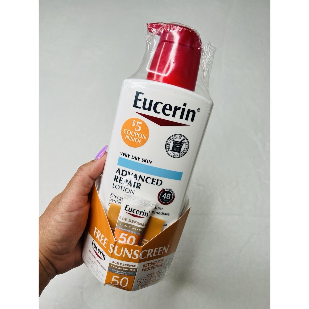 Eucerin Advanced Repair‎ Very Dry Skin Body Lotion Full Size 16.9 Oz